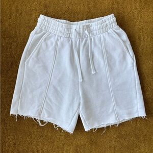 TNA White Cozy Sweat Shorts